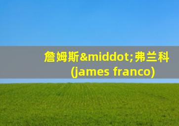 詹姆斯·弗兰科(james franco)